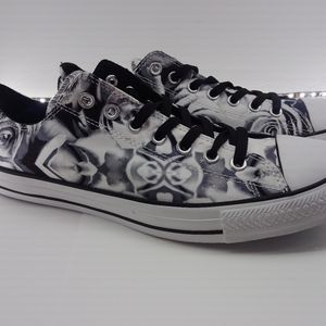 Converse CT OX Black White Rose Satin Men Size 9.5